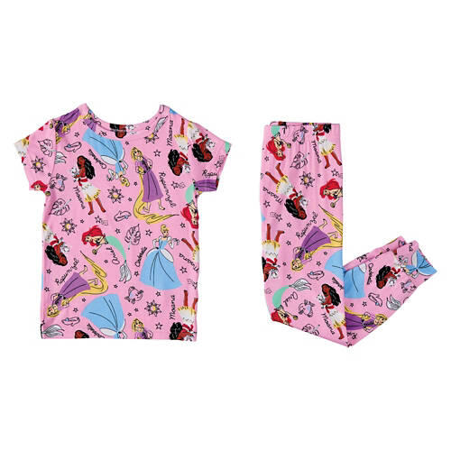 2 Piece Children's Disney Princess Character Pajama Set, XS 4/5