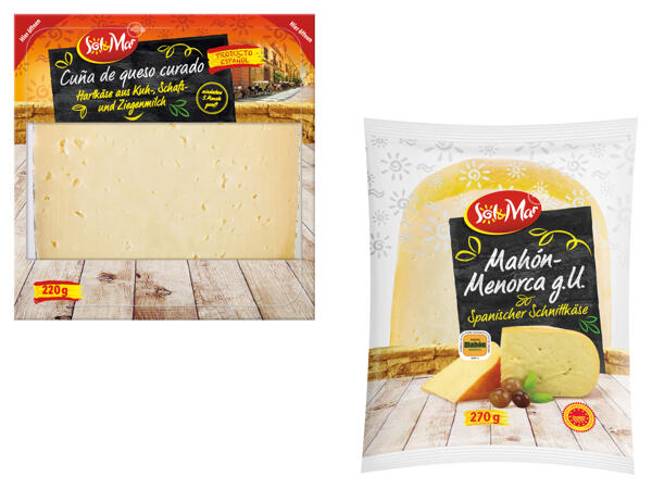 Käse aus Mahón oder Käseecke