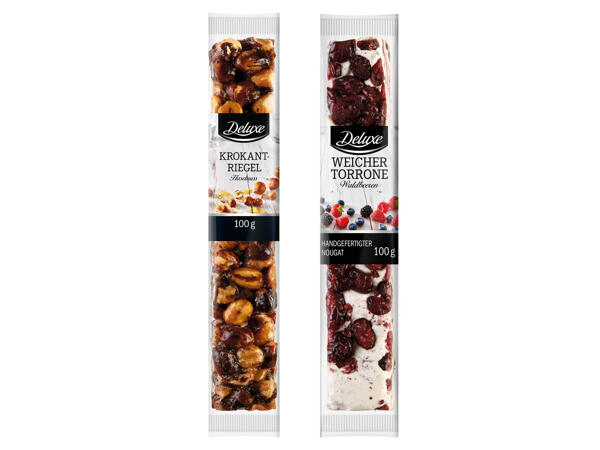 DELUXE Krokant- oder weicher Torrone-Riegel