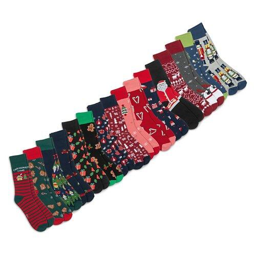 UP 2 FASHION Chaussettes Xmas femmes/hommes, pack de 2