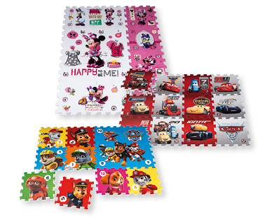 Tapis de jeu puzzle pour enfants, 12 pièces PAW PATROL/DISNEY MINNIE/CARS