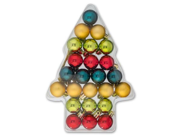 Christbaumkugeln, 24 Stück, Ø ca. 3 cm