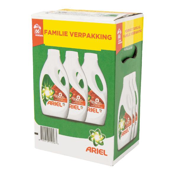 ARIEL(R) 				Vloeibaar wasmiddel, 3 st.