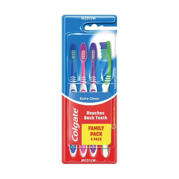 Colgate tandenborstels extra clean 4-pack