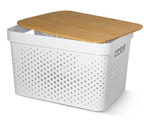 Huntington Home Basket with Bamboo Lid