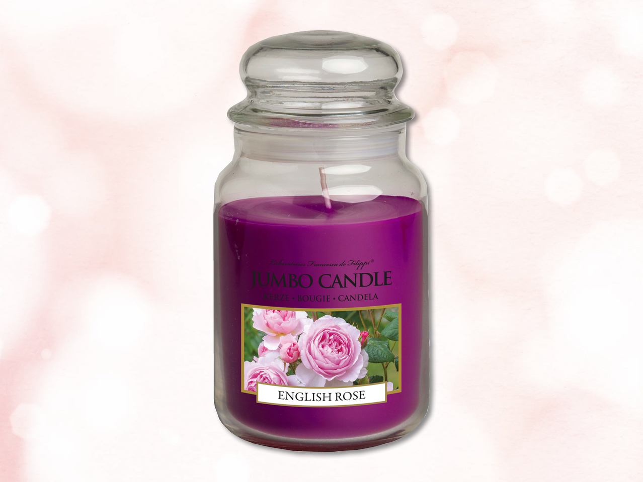 Bougie Jumbo English Rose
