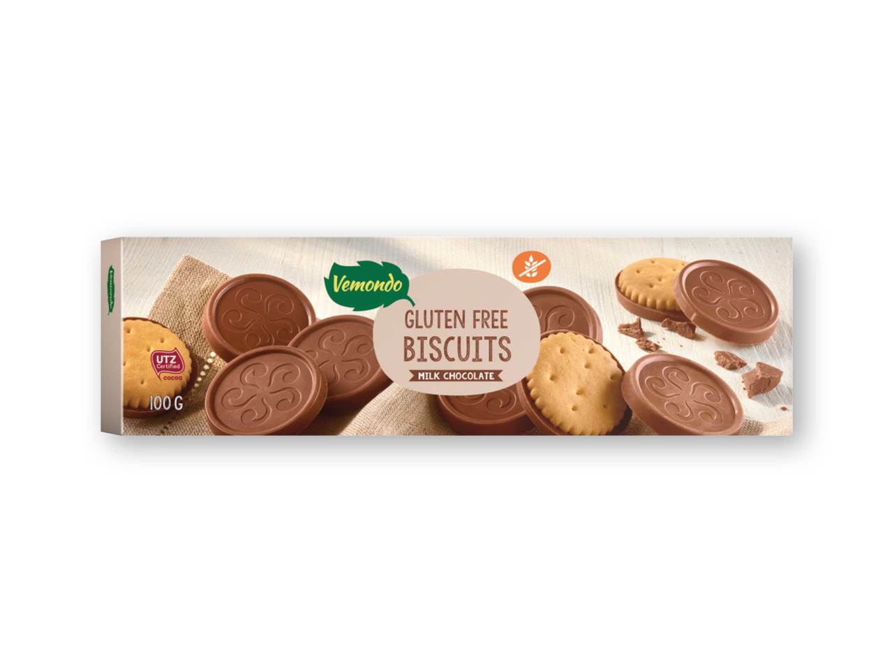 VEMONDO Gluten-Free Milk Chocolate Biscuits