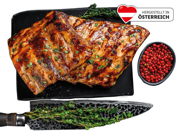 Frische BBQ Ribs mariniert