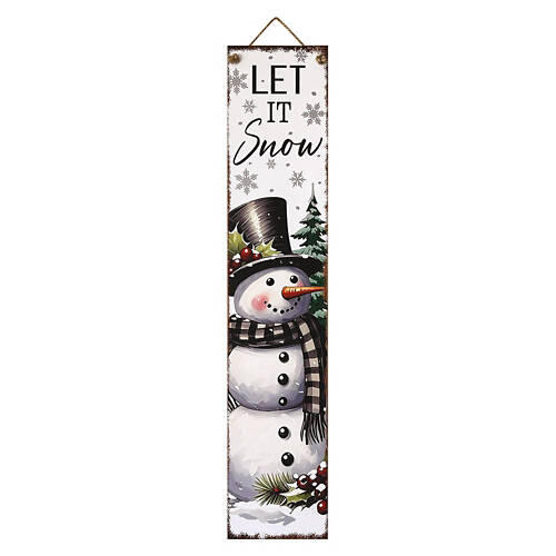 Holiday Reversible Porch Sign - Snowman/Welcome