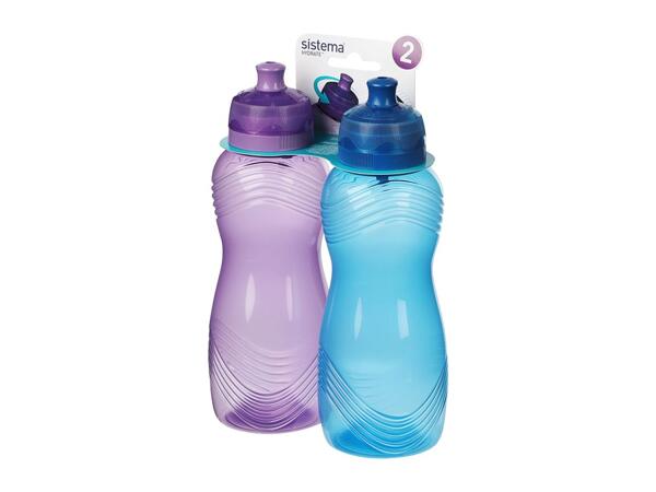 Sistema 600ml Wave Bottle - 2 Pack