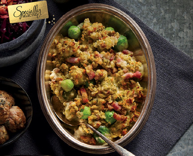Specially Selected Brussels Sprouts with Smoked Bacon & Stilton