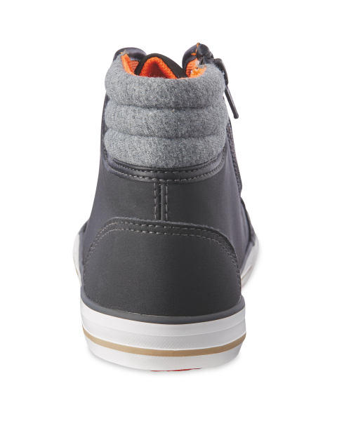 Boys Grey Hi-Top Boot