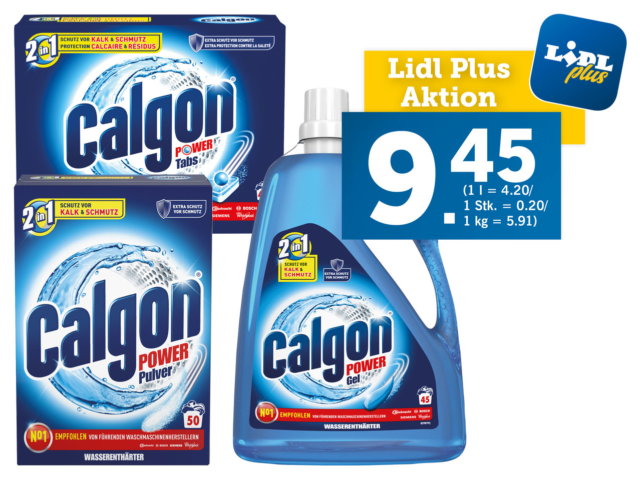 CALGON Wasserenthärter Gel, Tabs oder Pulver