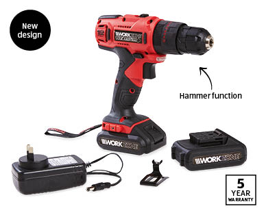 12V Cordless Li-ion Drill with Hammer Action