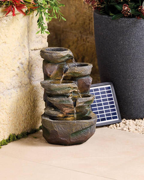 Solar Rock Water Feature