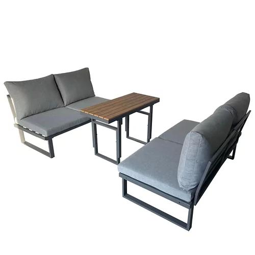 COCON Ensemble lounge "Montreux", 4 places, gris anthracite