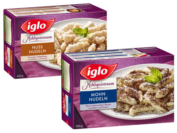 Iglo Mohn- oder Nussnudeln