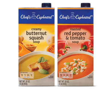 Chef's Cupboard Creamy Butternut Squash or Roasted Red Pepper & Tomato Soup