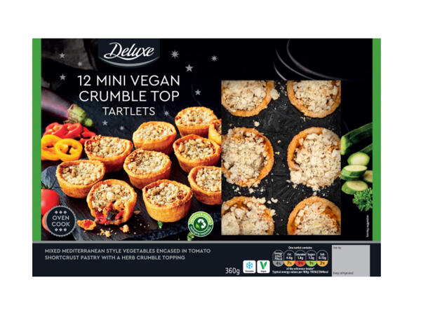 Deluxe 12 Mini Vegan Crumble Top Tartlets
