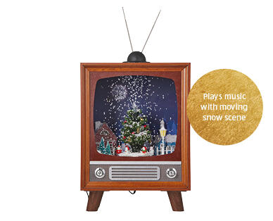 Animated Retro Christmas TV Decoration