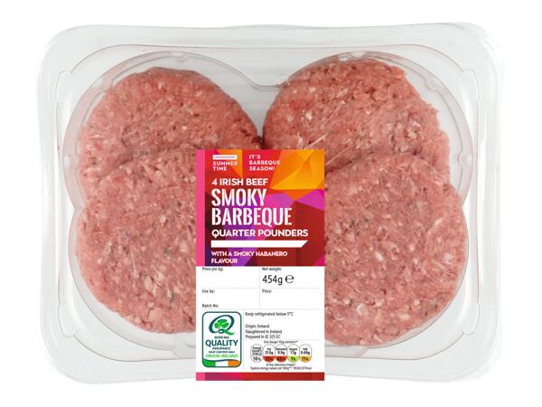 4 Beef Flavoured Quarterpounders