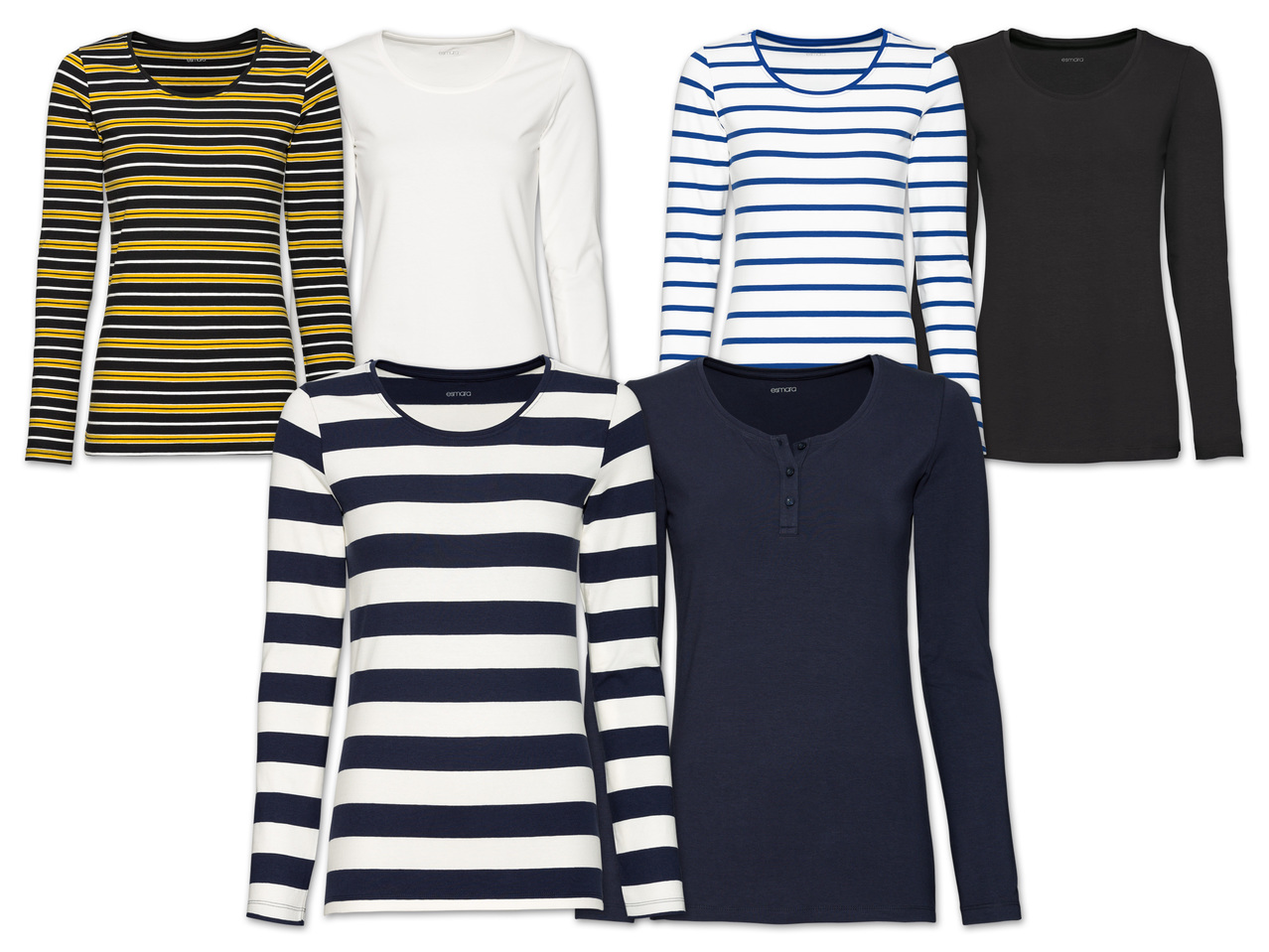ESMARA(R) Damen Langarmshirt, 2 Stück1