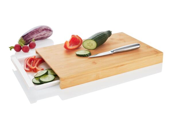 Livarno Home Bamboo Chopping Board With Pull-Out Tray