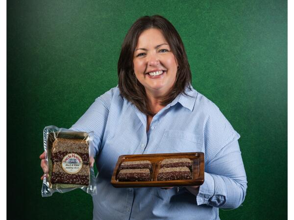 Black & White Pudding Slice