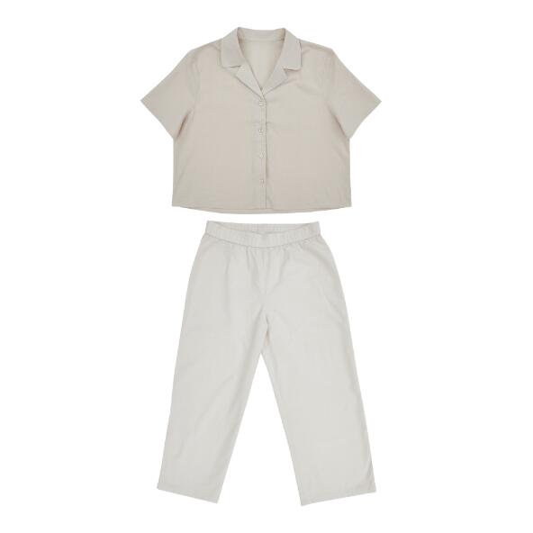 UP2Fashion(R) 				Seersucker-Pyjama oder -Nachthemd