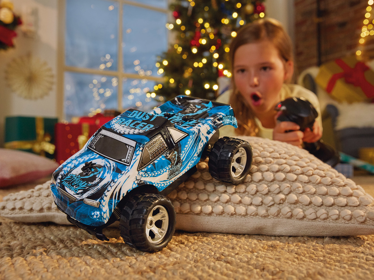 Remote-Controlled Dust Racer or Rock 1