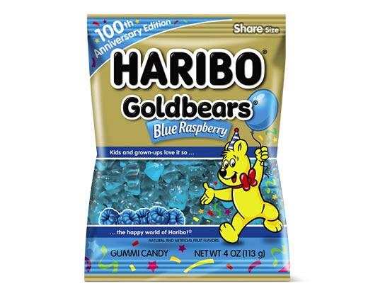 Haribo 
 Pineapple or Blue Raspberry Gold Bears