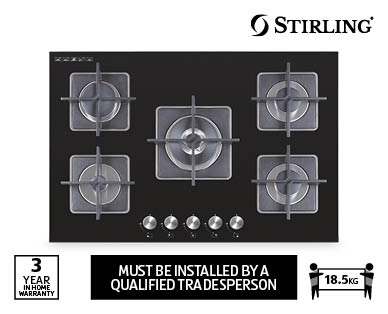 77cm Glass Gas Cooktop