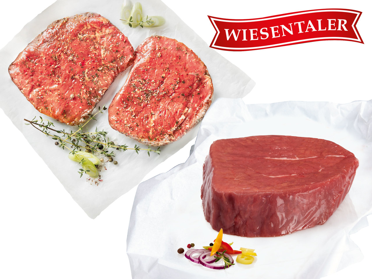 WIESENTALER Frisches österreichisches Eye-of-round-Steak oder Hüftsteak mariniert