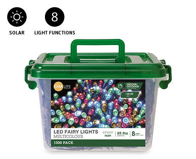 1000 LED Low Voltage or Solar Fairy Lights