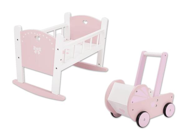 Holz-Puppenwagen/-wiege