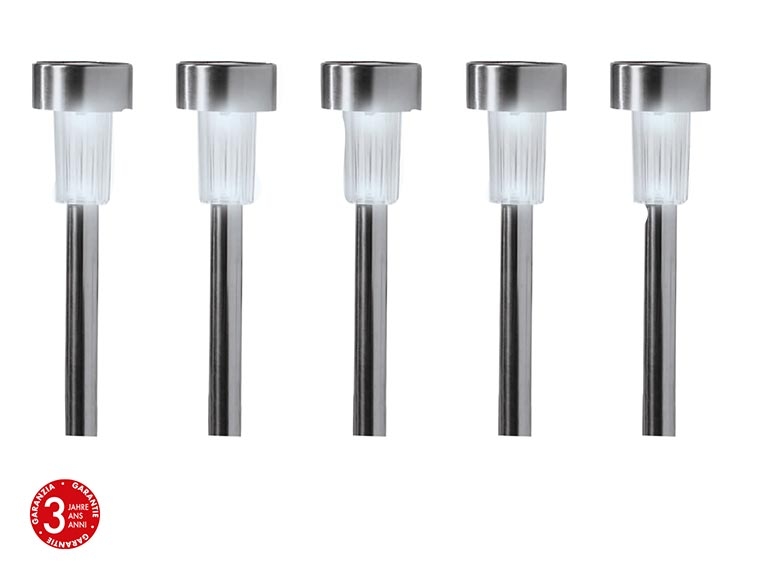 Balises solaires à LED, lot de 5