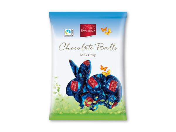 FAVORINA Fyldte chokoladekugler med knas