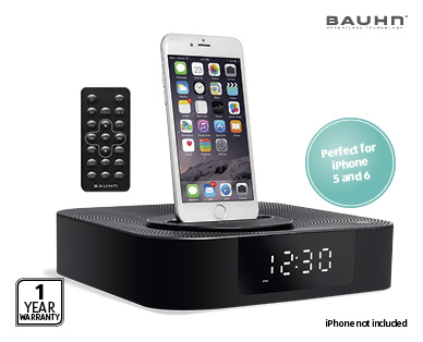 ALARM CLOCK/RADIO WITH BLUETOOTH AND LIGHTNING DOCK