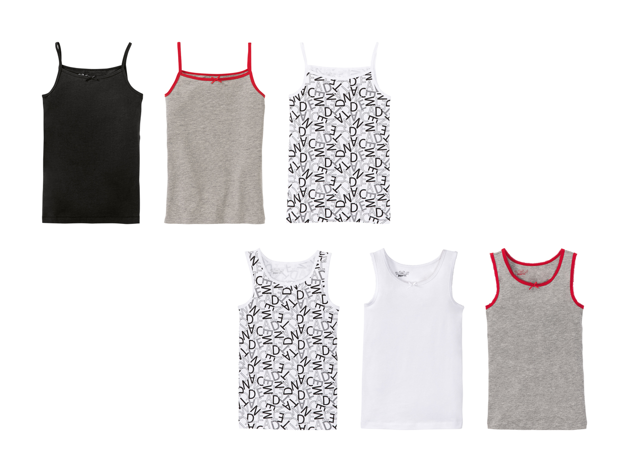 Débardeurs à fines bretelles pour fille/ maillots de corps pour fille, lot de 31