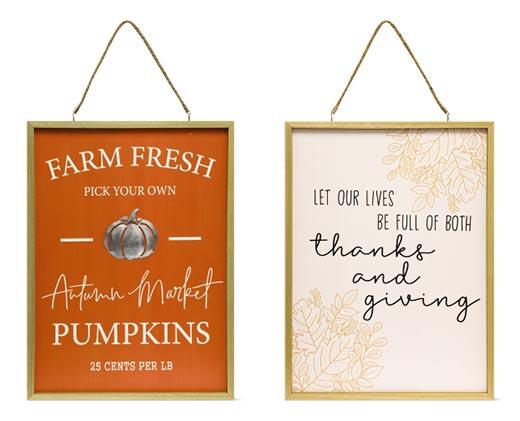 Huntington Home 
 Fall Reversible Wall Sign