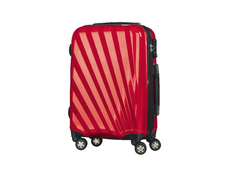Red/Black/Blue or Silver Polycarbonate Suitcase