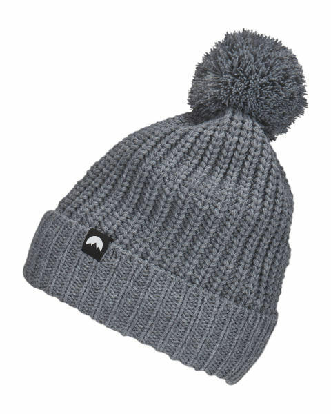 Adult's Grey Pom Pom Knitted Hat