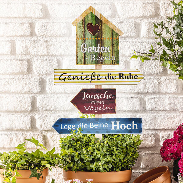 Holz-Gartenschild