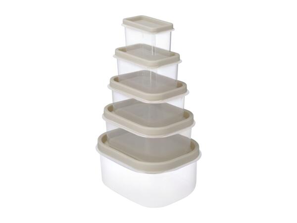 Silvercrest Beige Rectangular Food Storage Container Set - 5 Pieces