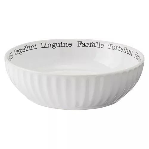 Fluted Pasta Bowl, White