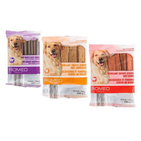 Bandes à mâcher pour chiens, 28 pcs