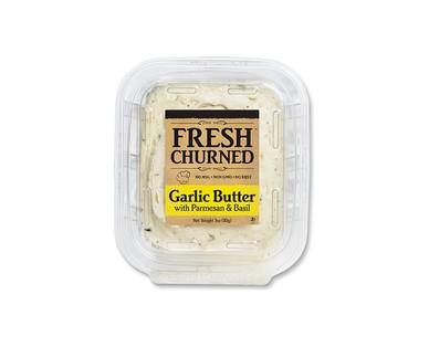 Fresh Churned Garlic Butter with Parmesan and Basil