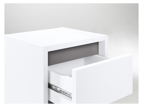 Bad-Seitenschrank "Oslo", mit Tür und Schublade, weiß