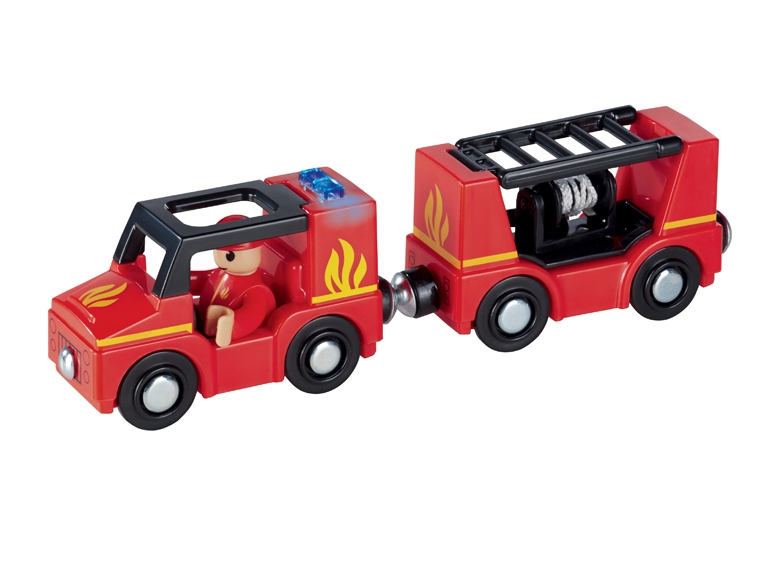 Set of Emergency Vehicles for a Wooden Track Game