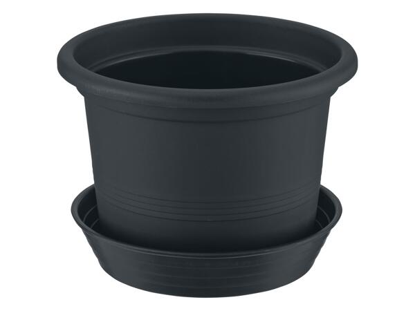 Plant plot with saucer, 15cm